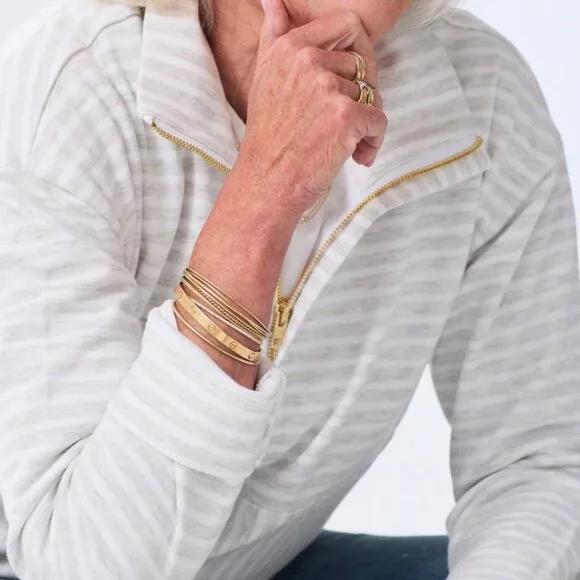 Alice Walk The Zip-Up Sweatshirt - Striped - Picture 4 of 13